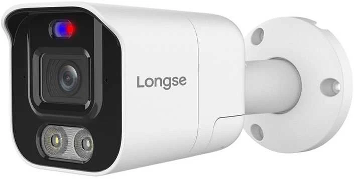 5MP raiškos IP kamerų komplektas Longse - 1- 4 kameros BMSEKL5AD-28PMSTFA12, Sony Starvis, POE, žmogaus ir automobilio detekcija, garsiakalbis, mikrofonas, švyturėliai, Kamerų kiekis: 4, Vaizdo ir maitinimo kabeliai: Su kabeliais