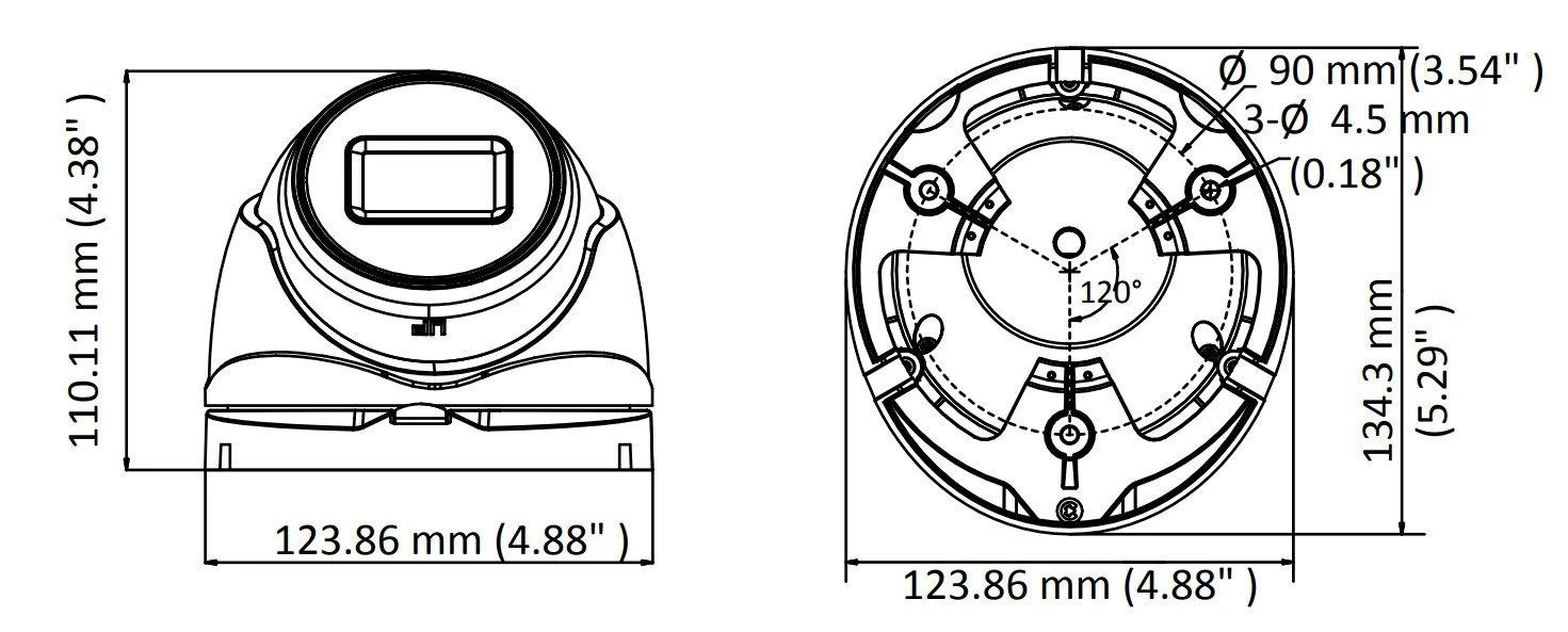Hikvision kupolai DS-2CE79H0T-IT3ZF(C) F2.7-13.5