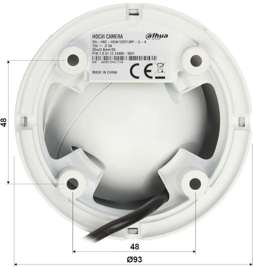 AHD, HD-CVI, HD-TVI, PAL KAMERA HAC-HDW1200TLM-IL-A-0280B-S6 – 1080p 2,8 mm DAHUA