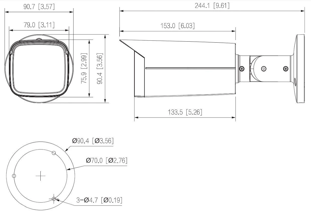 AHD, HD-CVI, HD-TVI, PAL KAMERA HAC-HFW2241TU-Z-A-27135-S2-DIP - 1080p 2,7 ... 13,5 mm - MOTOZOOM DAHUA