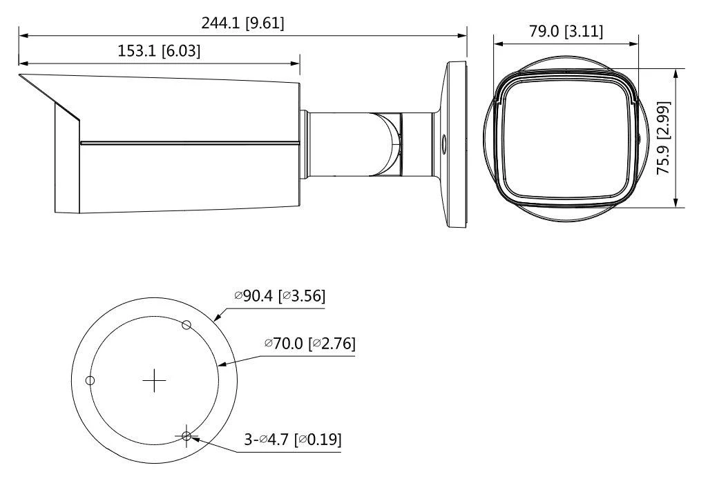 Dahua HD-CVI cilindrinė kam. STARLIGHT 5MP, LXIR pašvietimas iki 80m., 1/2.8" 2.7-13.5mm, IP67, su mikrofo