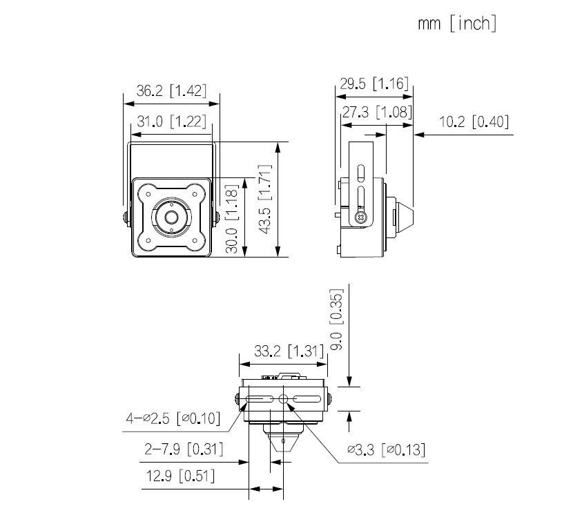 AHD, HD-CVI, HD-TVI, PAL KAMERA HAC-HUM3201B-P-0280B-S2 PINHOLE – 1080p 2,8 mm DAHUA