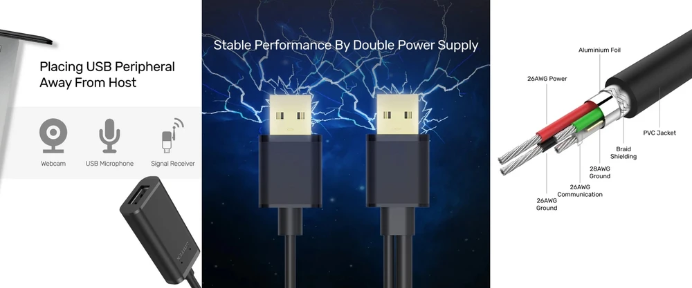 UNITEK Y-278 Unitek Cable USB 2.0 Active Extension, 10m, Y-278