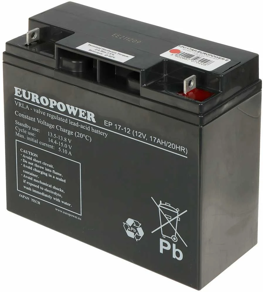 TST AKUMULIATORIUS 12V/17AH-EUROPOWER-EP