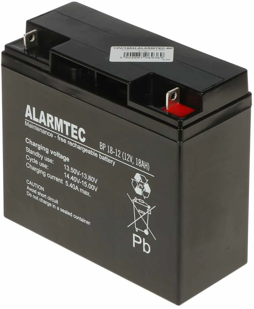 AKUMULIATORIUS 12V/18AH-ALARMTEC-BP ALARMTECH