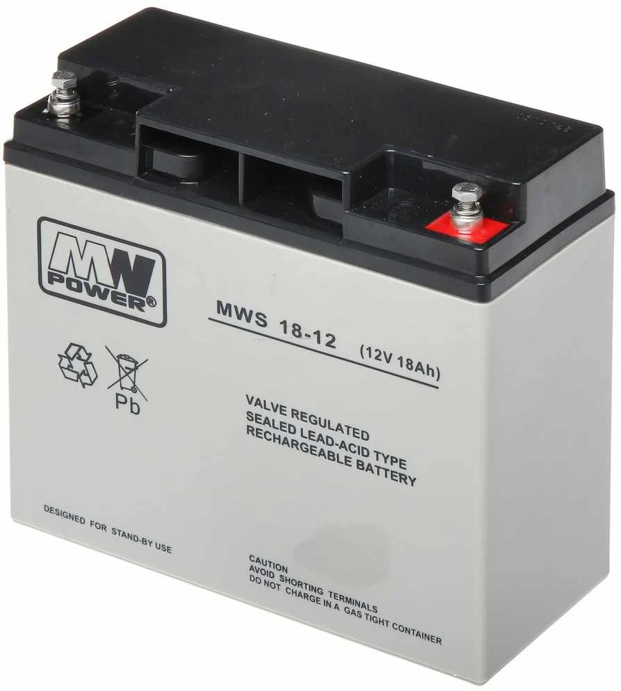 Mpl Power Elektro Mw Power MWPower MWS 12V 18Ah M5(T13) AGM akumuliatorius, 5 metai
