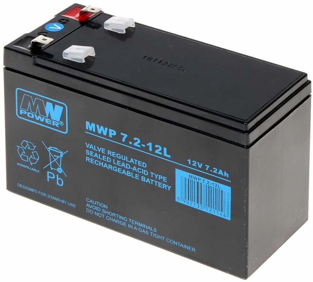 Mw Power MWPower MWP 12V 7,2Ah F2(250) AGM akumuliatorius, 12 metų