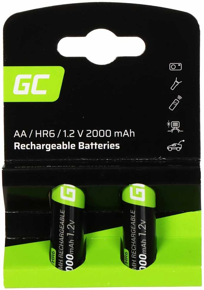 Green Cell AKUMULIATORIUS AKU-AA-2000/GC*P2 1.2 V Ni-MH HR6, AA Žalias Cell