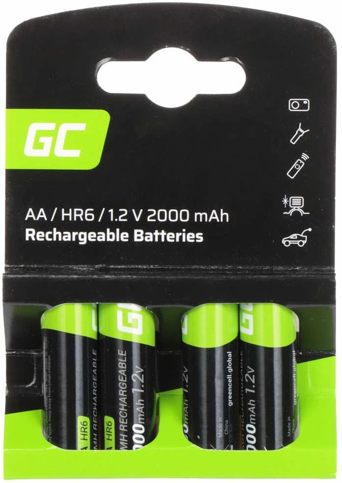 Žalias Cell AKUMULIATORIUS AQ-AA-2000/GC*P4 1,2V Ni-MH HR6, AA Žalias Cell