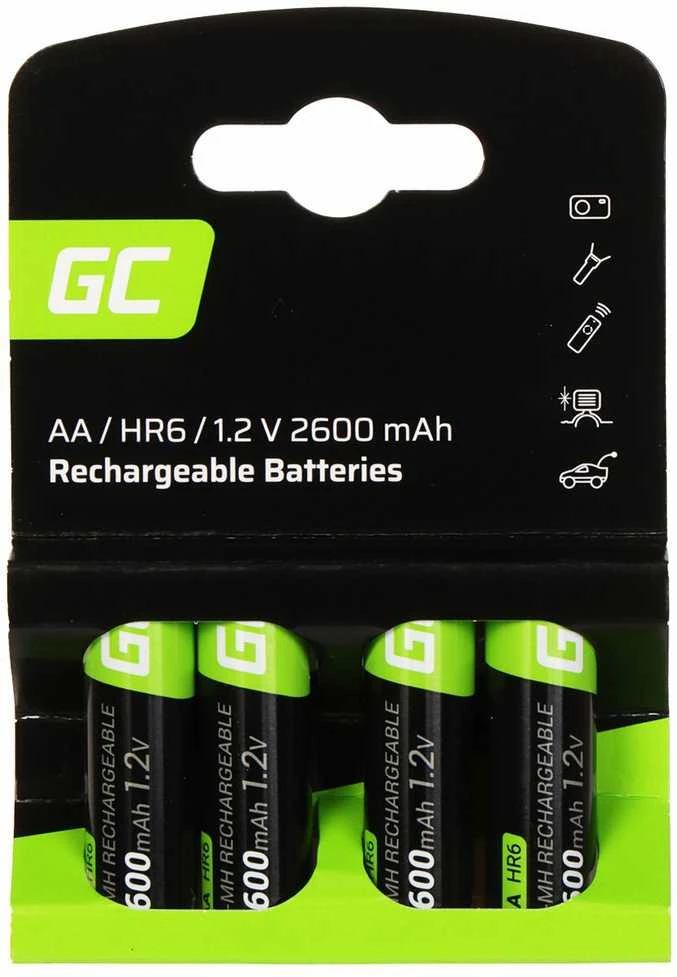 Green Cell Žalias Cell AKUMULIACIJA AKU-AA-2600/GC*P4 1.2V Ni-MH HR6, AA Žalias Cell