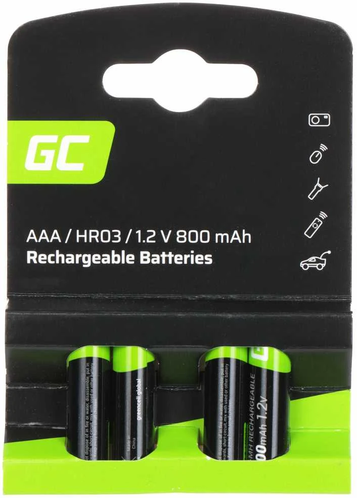 Green Cell Žalias Cell AKUMULIATORIUS AQ-AAA-800/GC*P4 1.2V Ni-MH HR03, AAA Žalias Cell