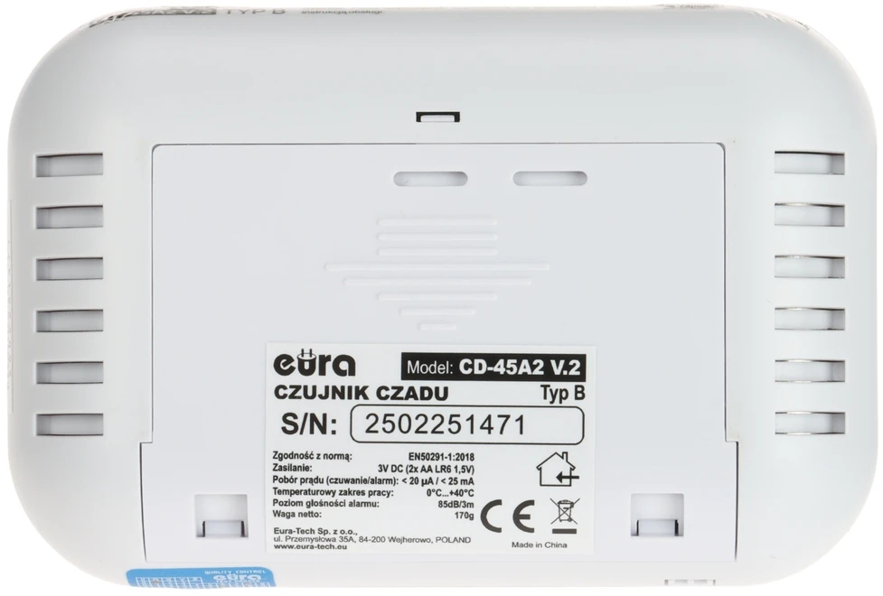 ANGLIES MONOKSIDO (CO) DETEKTORIUS SU TERMOMETRU CD-45A2/V2 EURA