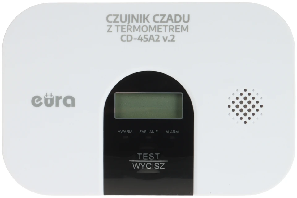 ANGLIES MONOKSIDO (CO) DETEKTORIUS SU TERMOMETRU CD-45A2/V2 EURA
