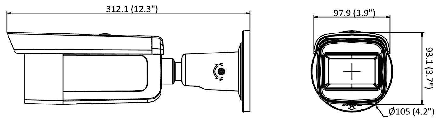 Antivandalinė IP kamera Hikvision DS-2CD2643G2-IZS(2.8-12MM), 4MP, POE