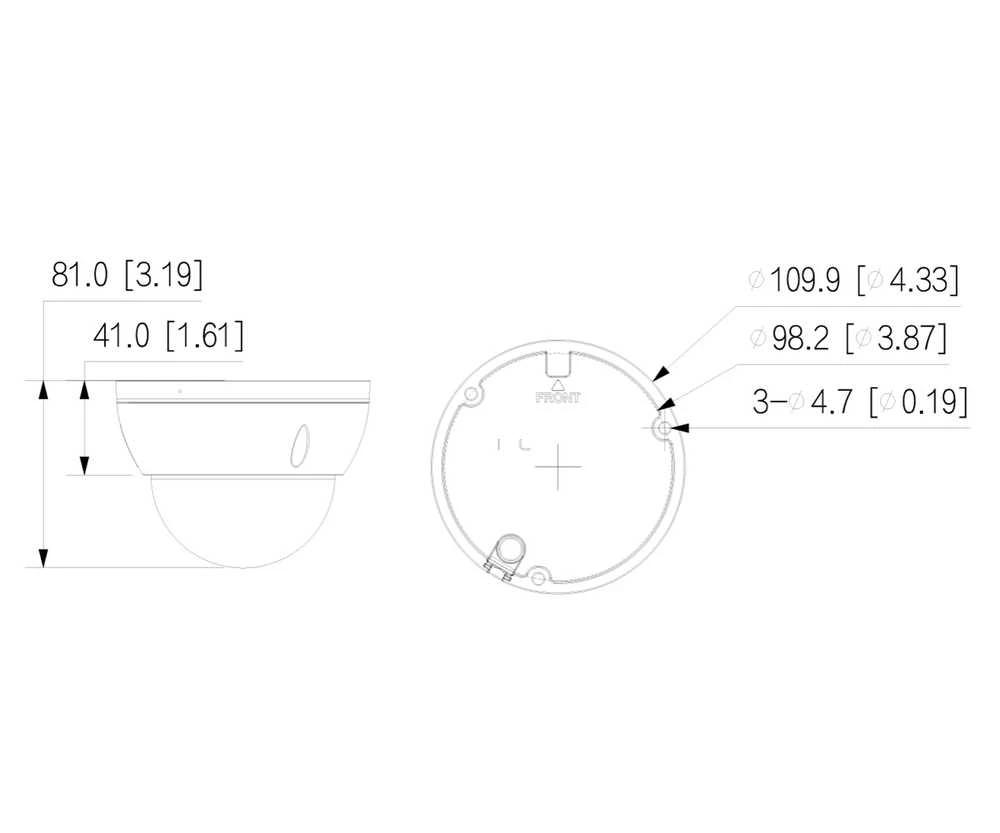 TST ANTIVANDALINĖ IP KAMERA IPC-HDBW2649E-S-IL-0280B WizSense Smart Dual Light - 6 Mpx 2.8 mm DAHUA