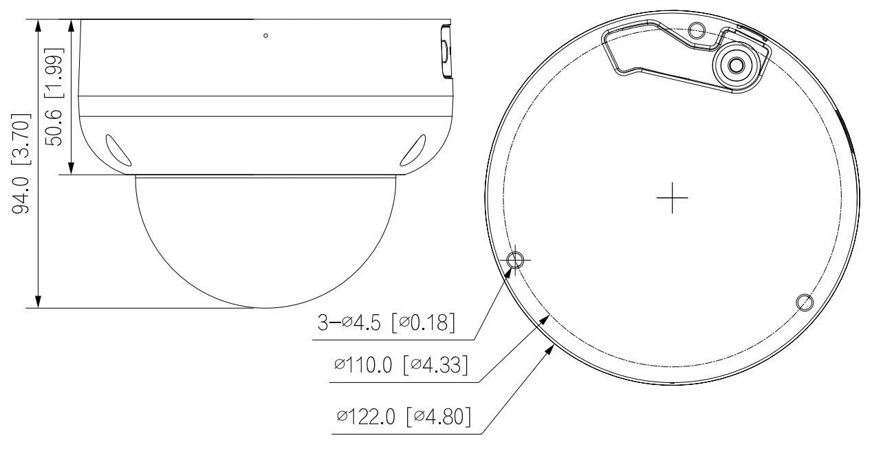 ANTIVANDALINĖ IP KAMERA IPC-HDBW3441R-AS-P-0210B WizSense - 4.7 Mpx 2.1 mm DAHUA