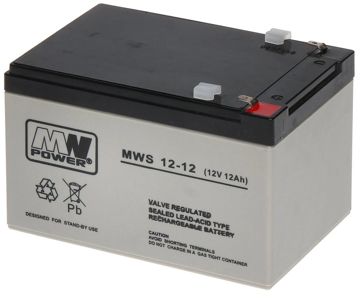 Mpl Power Elektro Mw Power MWPower MWS 12V 12Ah F1(187) AGM akumuliatorius, 5 metai
