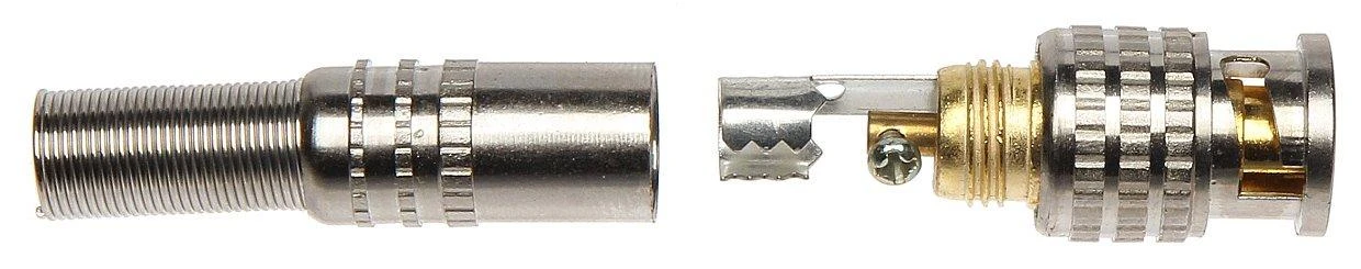 Išardomas BNC kištukas su metaliniu korpusu