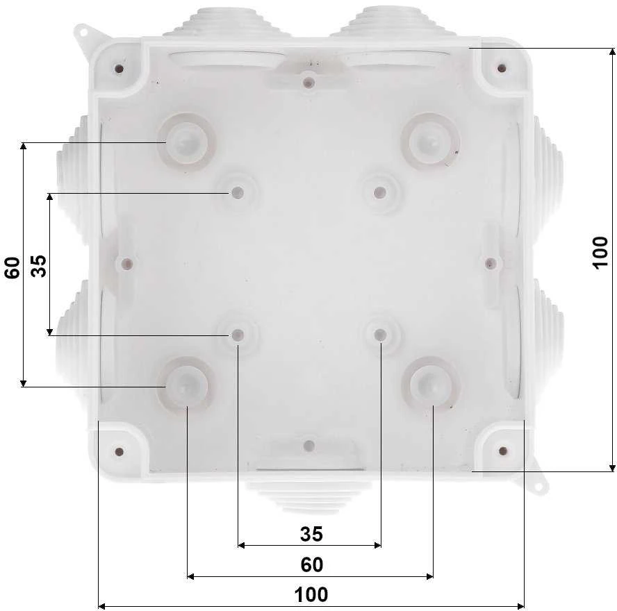 ATSIŠAKOJIMO DĖŽUTĖ SU RIEBOKŠLIAIS PK-100X100