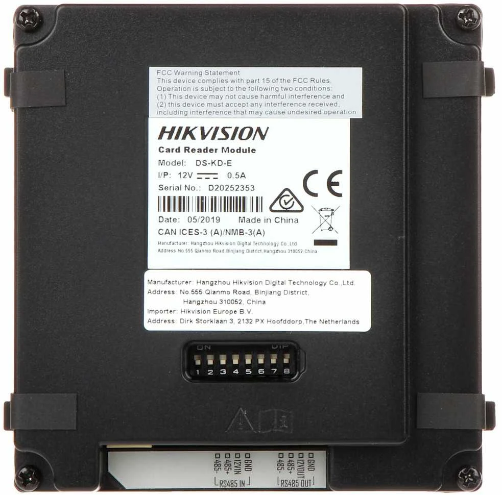 ATSTUMINIO SKAITYTUVO MODULIS DS-KD-E Hikvision 125kHz
