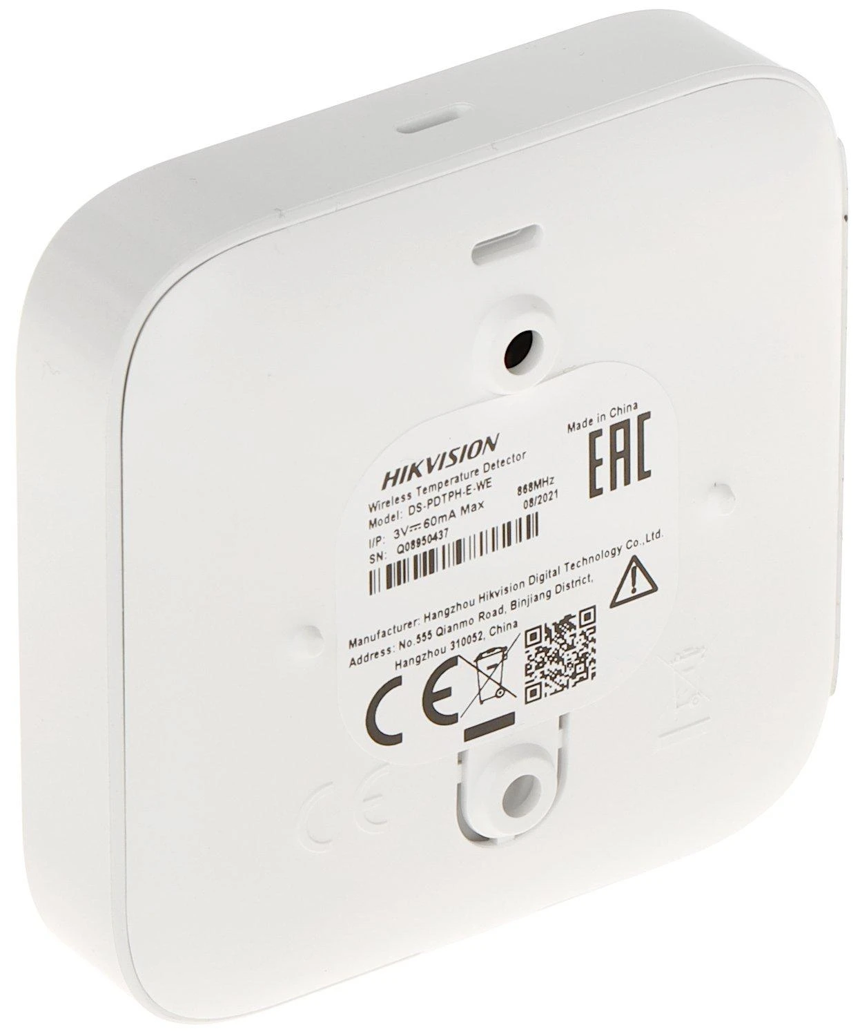 Hikvision temperatūros ir drėgmės matuoklis DS-PDTPH-E-WE AX PRO