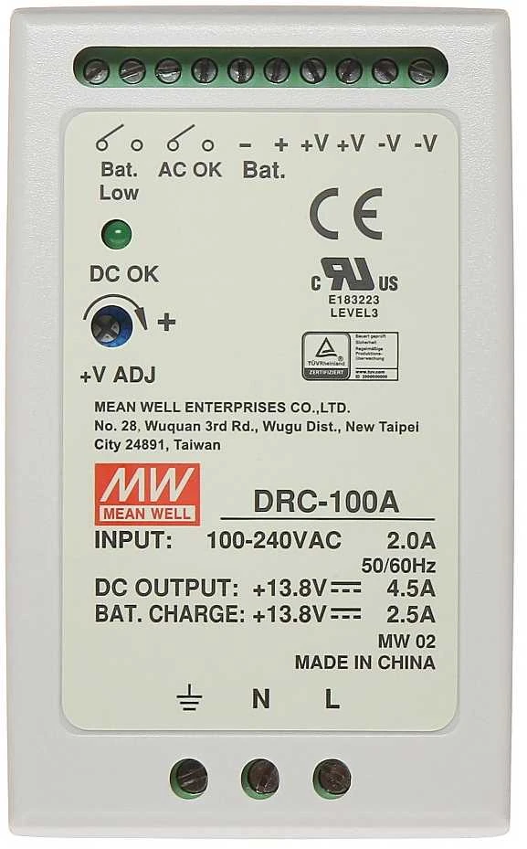Mean Well BUFERINIS IMPULSINIS MAITINIMO ADAPTERIS DRC-100A