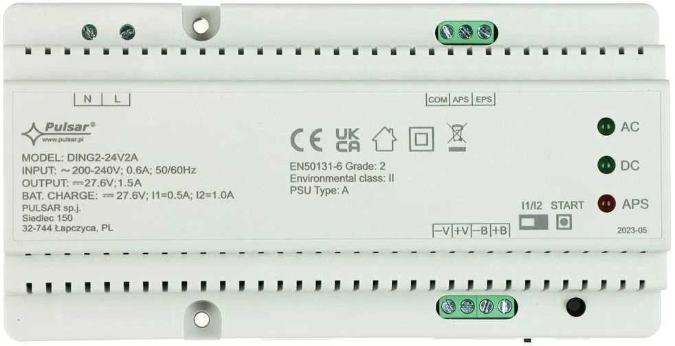 BUFERINIS IMPULSINIS MAITINIMO ADAPTERIS DING2-24V2A PULSAR