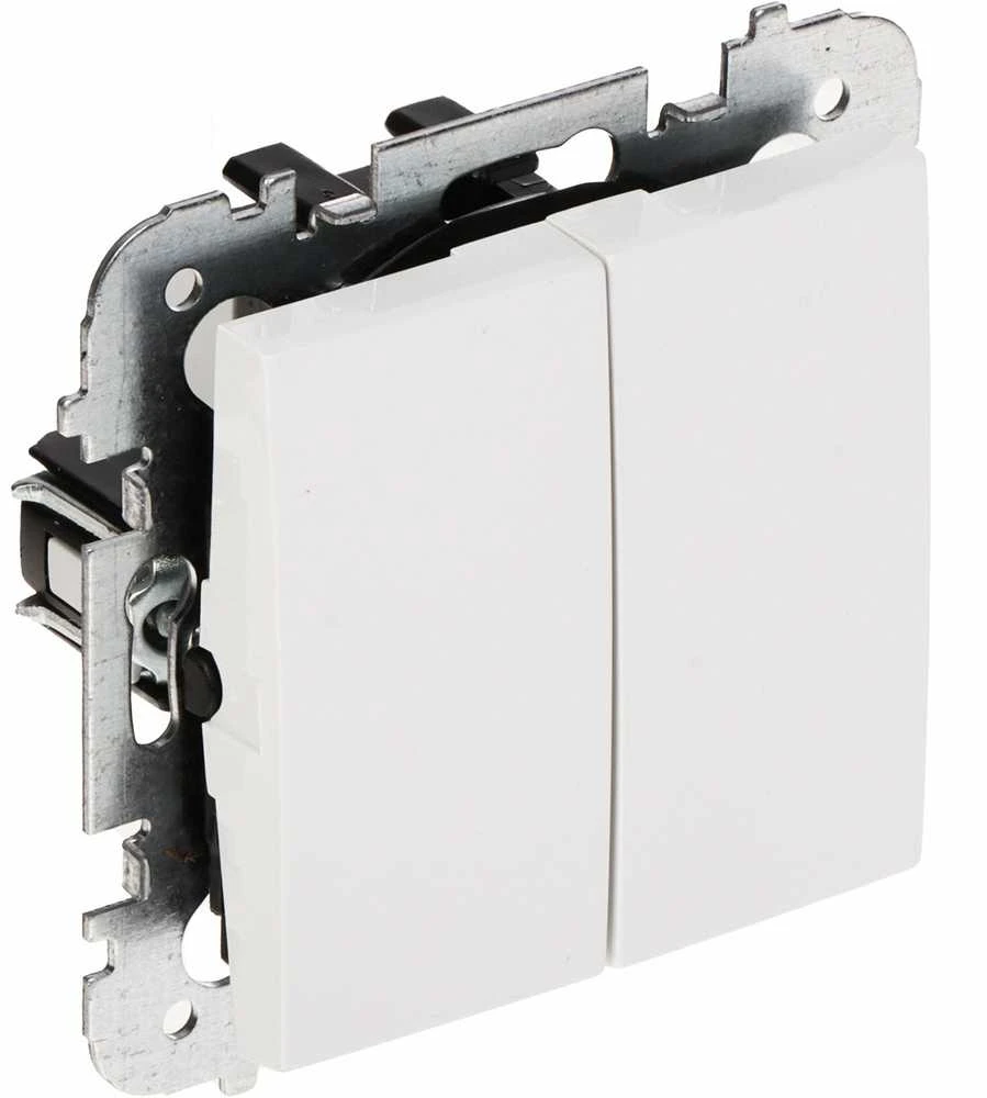 DVIGUBAS APŠVIESTAS JUNGIKLIS SANTRA/4111-10/EPN 250 V 10 A Elektro-Plast