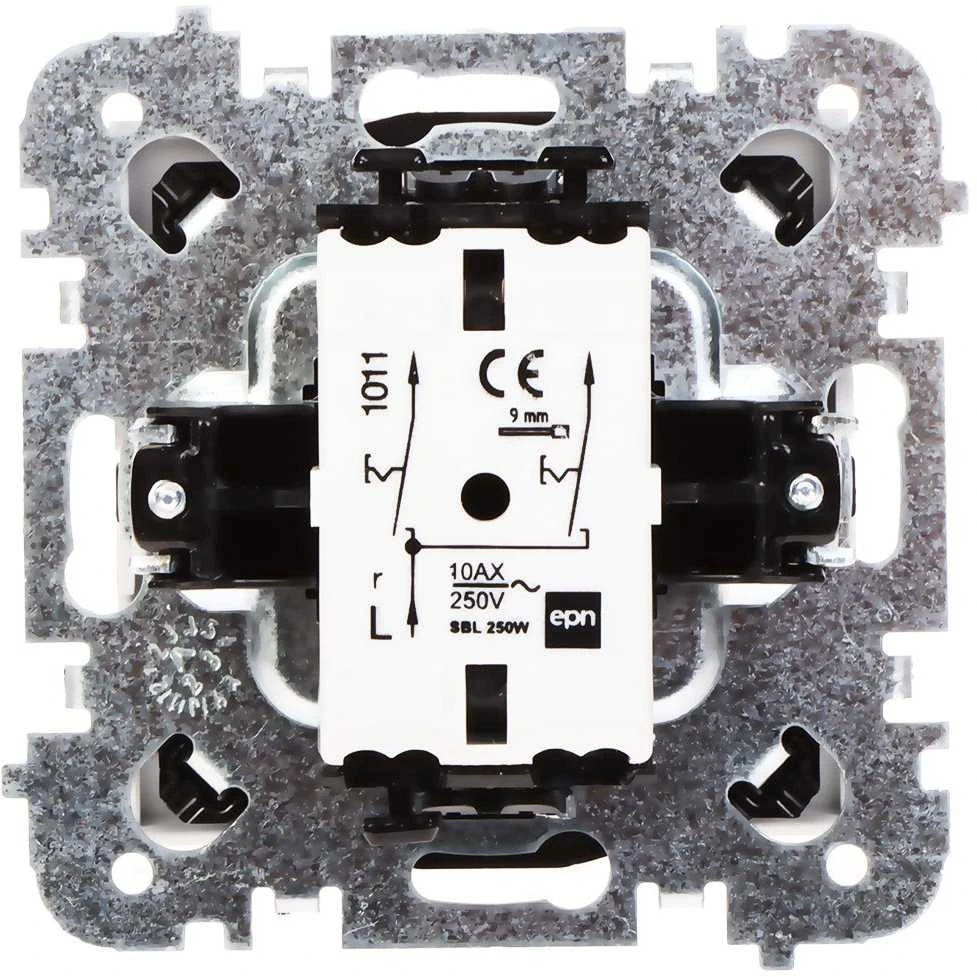 DVIGUBAS APŠVIESTAS JUNGIKLIS SANTRA/4111-10/EPN 250 V 10 A Elektro-Plast