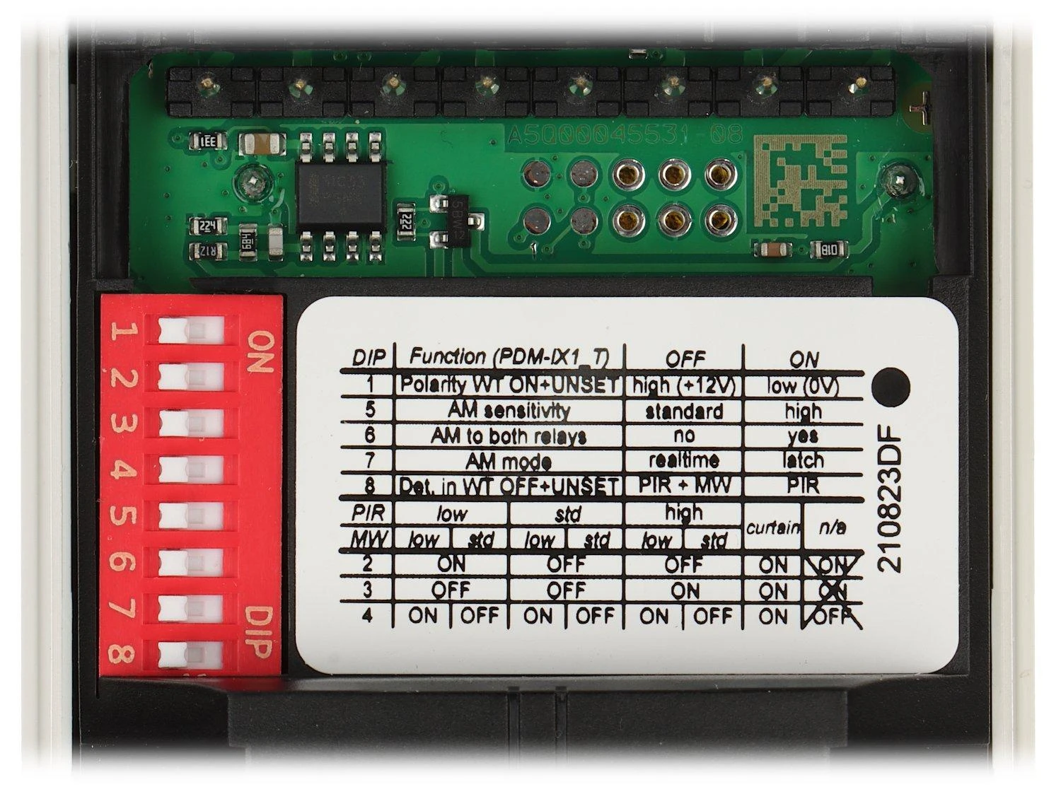 Opti DVIGUBOS TECHNOLOGIJOS DETEKTORIUS: MIKROBANGŲ + PIR PDM-IXA12T Vanderbilt