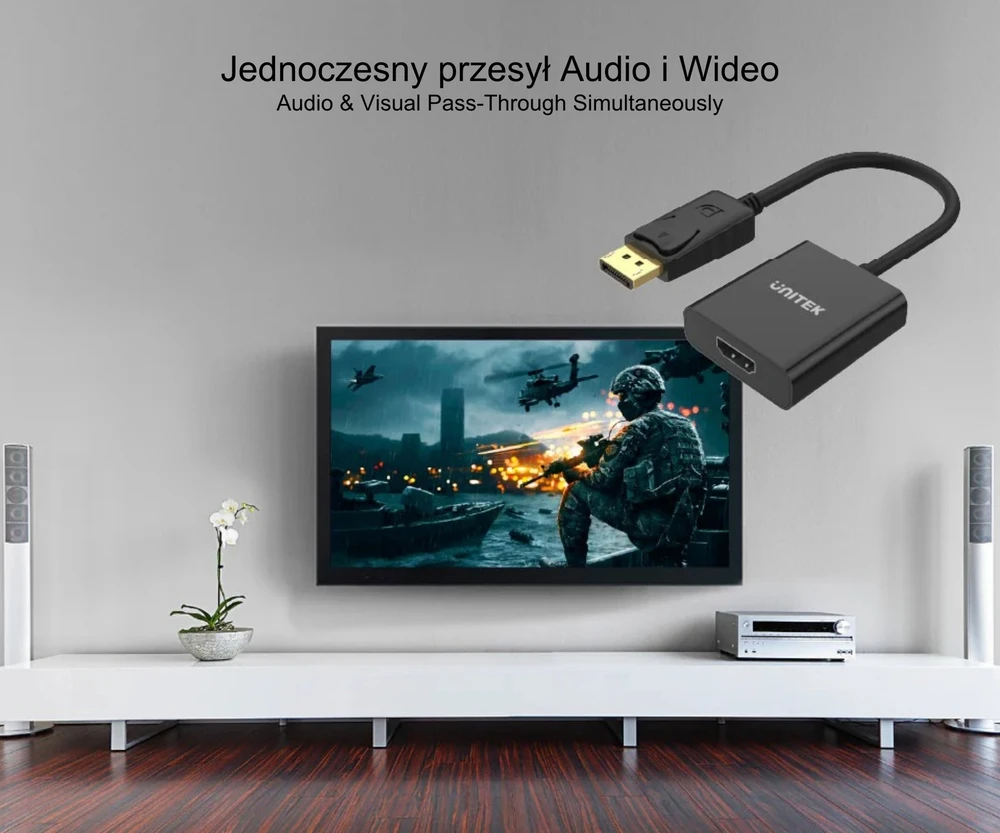 UNITEK Y-5118DA Unitek adapteris DisplayPort prie HDMI, Y-5118DA