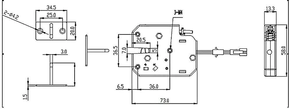 ELEKTROMAGNETINIS SPINTELĖS PAVIDALO KABLYS DT-05 DANTOM