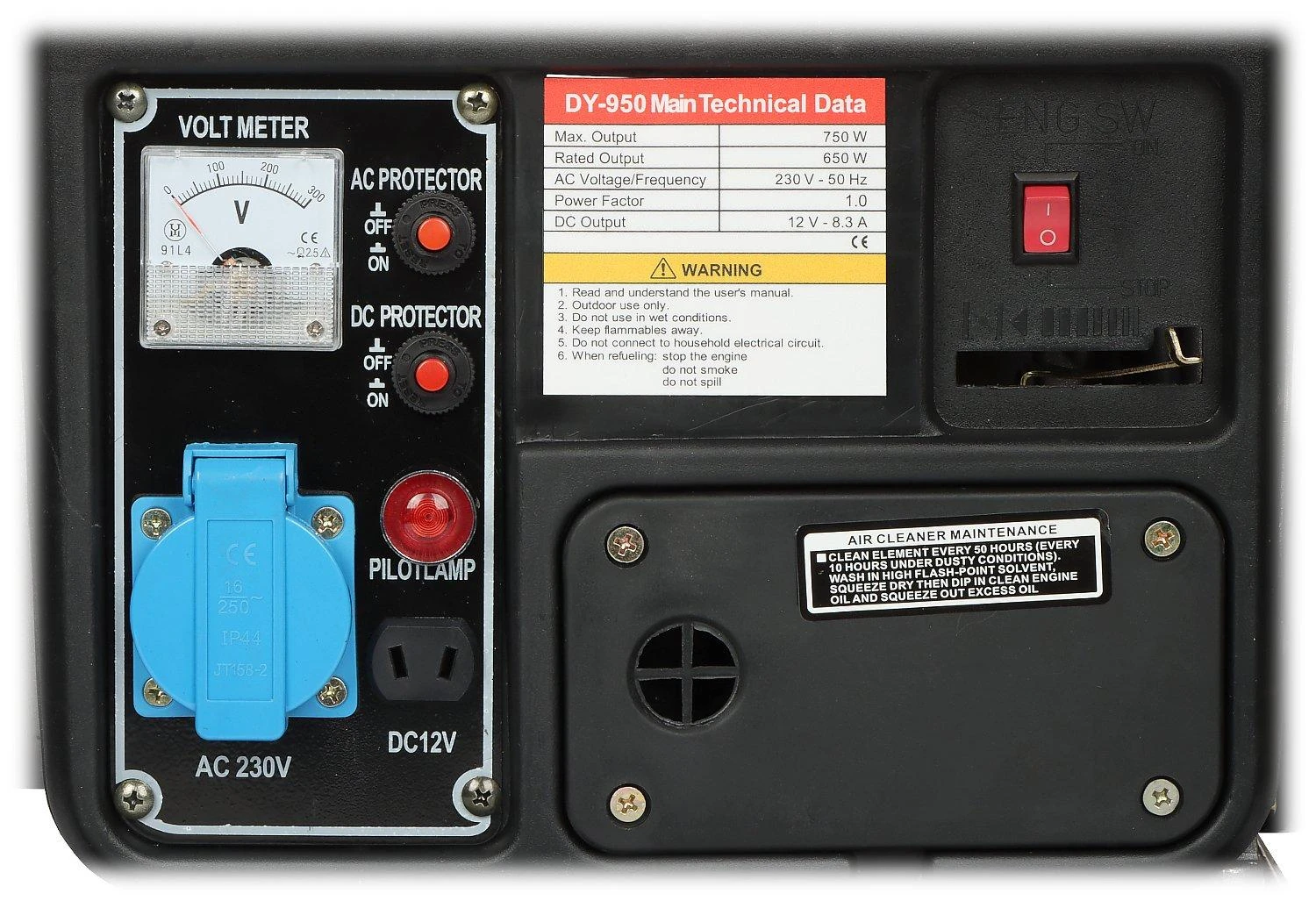 ELEKTROS GENERATORIUS DY-950 650 W Dynamo benzininis