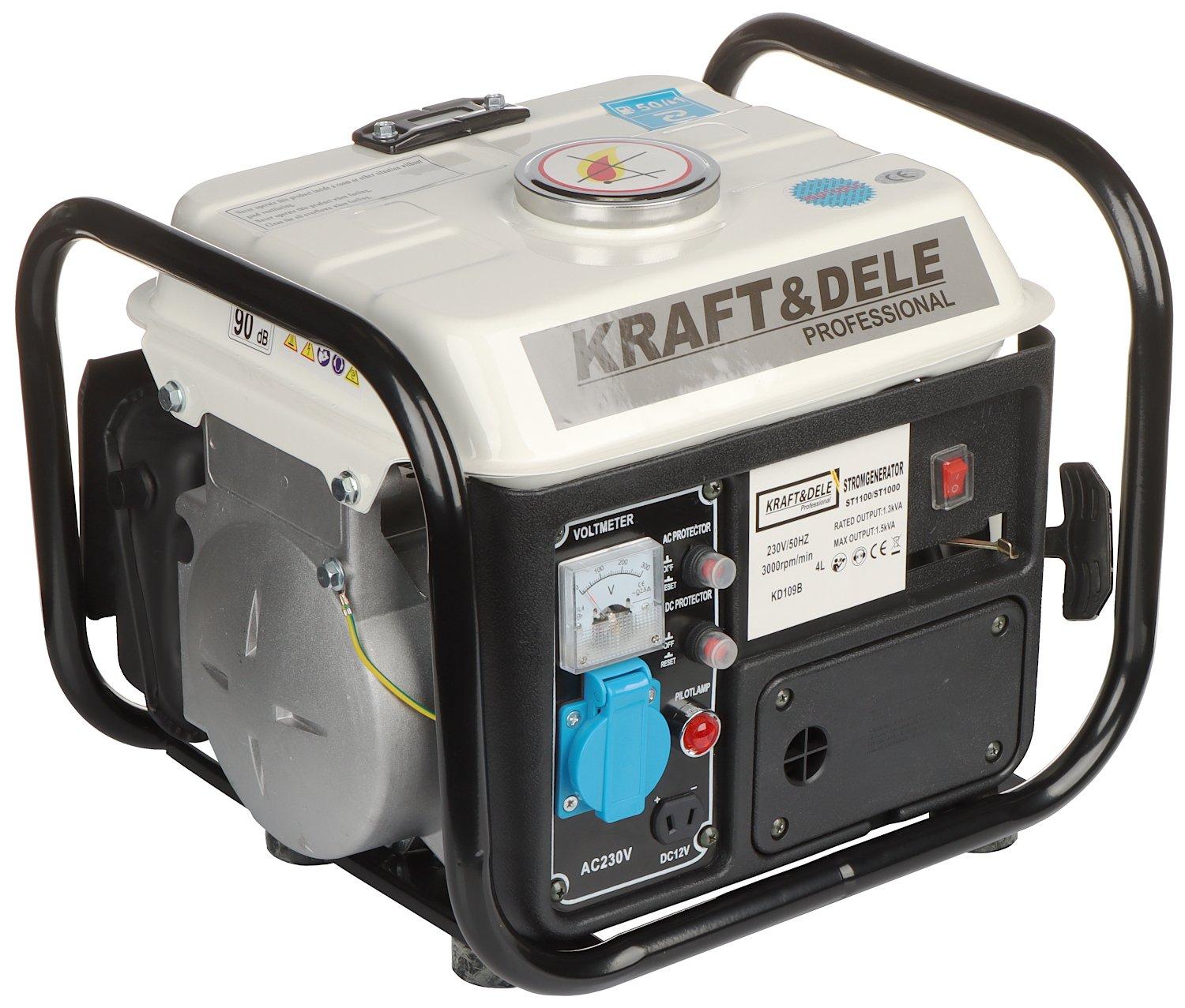 Kraft&Dele vienfazis benzininis generatorius KD-109B 800W