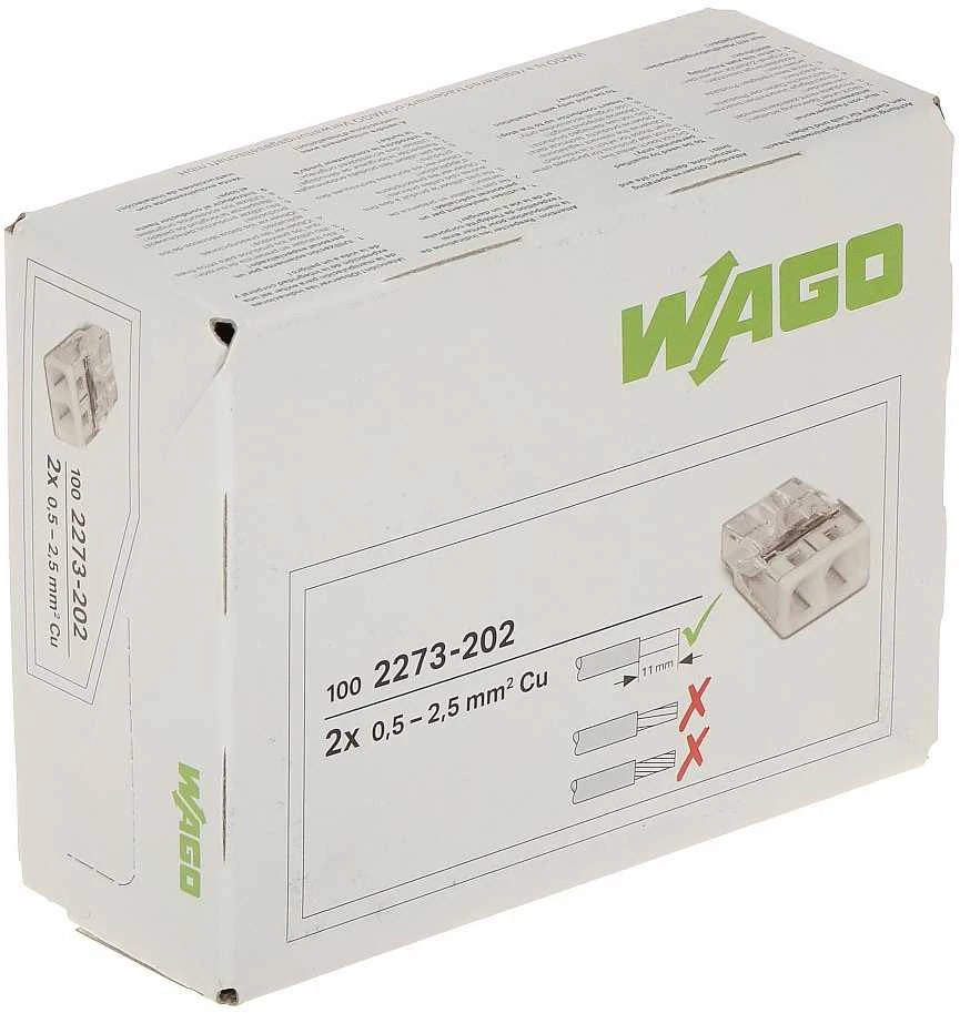 Jungtis 2x0.5-2.5mm balta WAGO