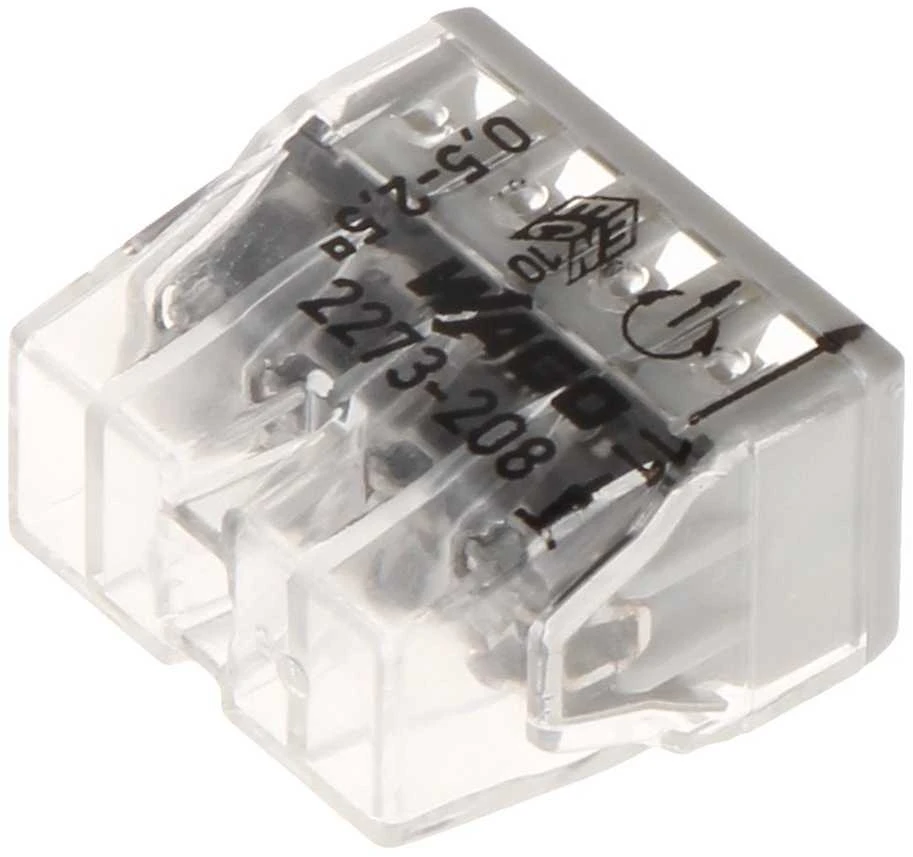Jungtis 8x0.5-2.5mm balta WAGO