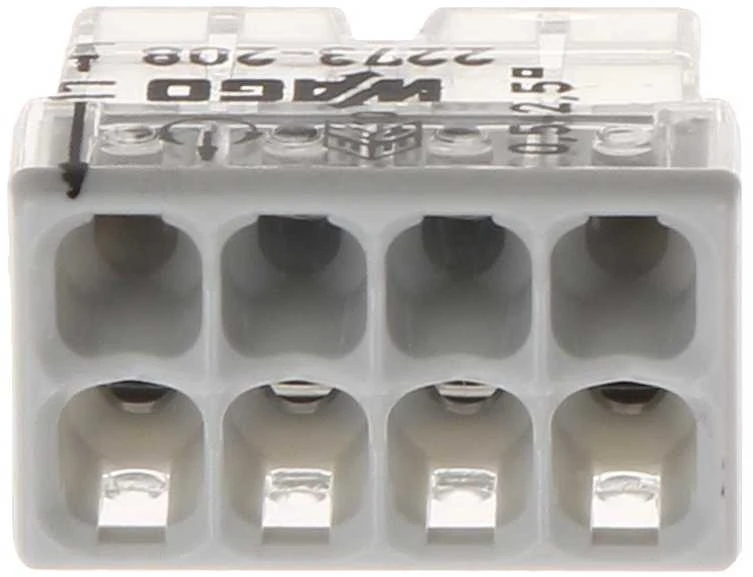 Jungtis 8x0.5-2.5mm balta WAGO