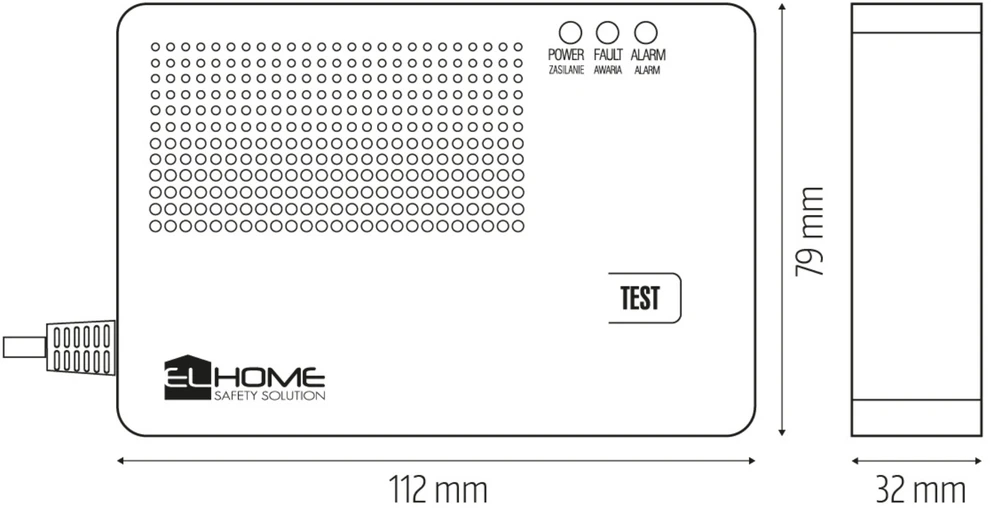 El Home GAMTINIŲ DUJŲ (METANO) IR SND (PROPANO-BUTANO) JUTIKLIS GD-04A4