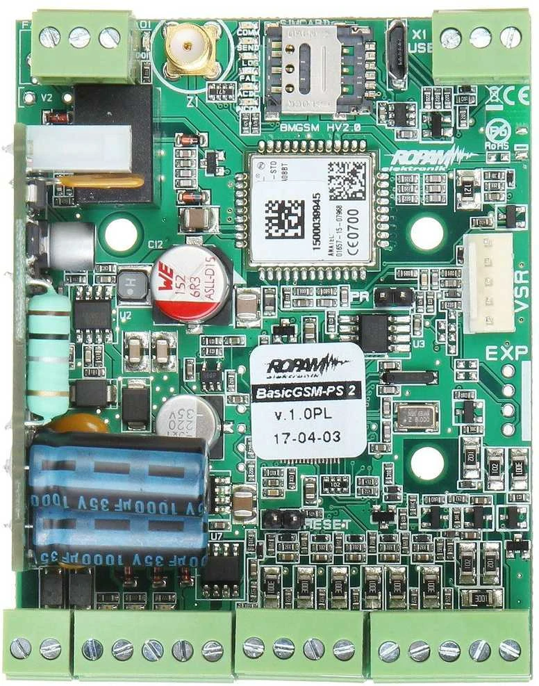 Ropam BasicGSM-PS-2 ryšio modulio elektroninė plokštė