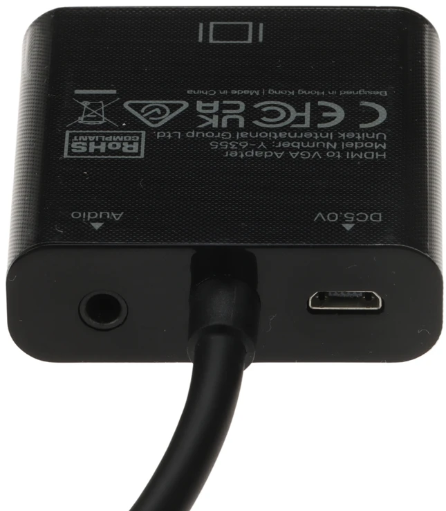 UNITEK Y-6355 Unitek Adapteris mini/mikro HDMI prie VGA + garso, Y-6355