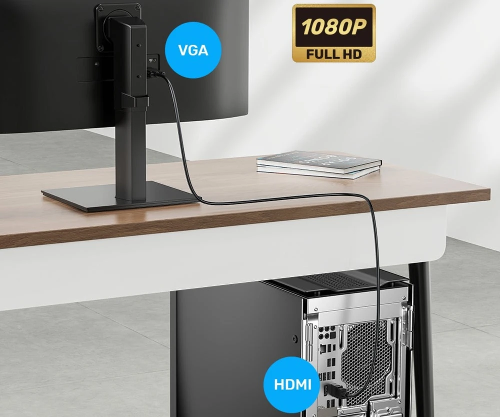 HDMI / VGA ADAPTERIS UNITEK V1185A01, 2 m 1080p