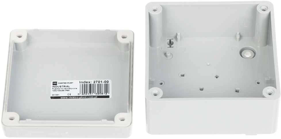 HERMETIŠKAS KORPUSAS INDUSTRIAL/105X105X66/EPN IP65 Elektro-Plast