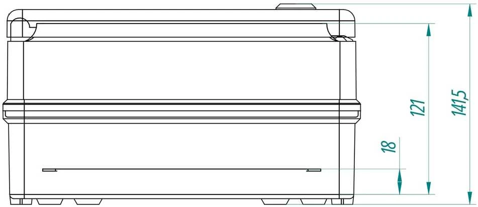 HERMETIŠKAS KORPUSAS INDUSTRIAL/252X352X142/SR1-TR/EPN 252 x 352 x 142 mm Elektro-Plast Nasielsk