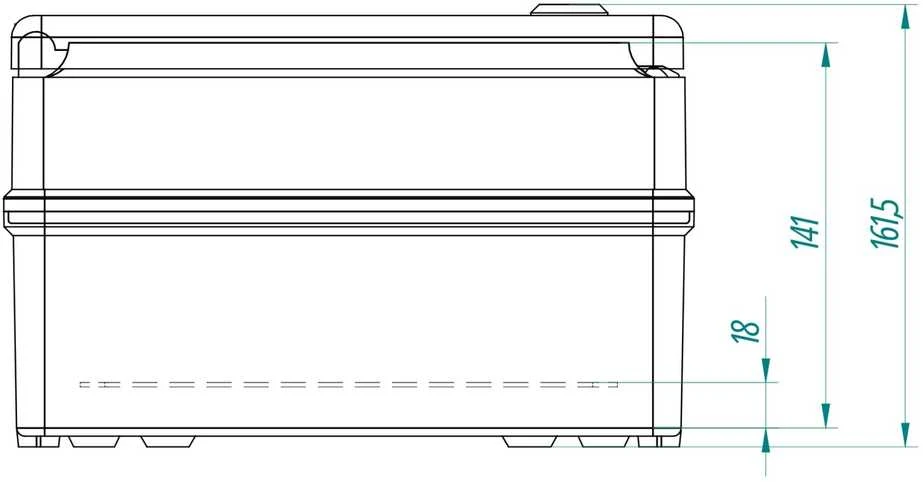 HERMETIŠKAS KORPUSAS INDUSTRIAL/252X352X142/SR2-TR/EPN 252 x 352 x 162 mm Elektro-Plast Nasielsk