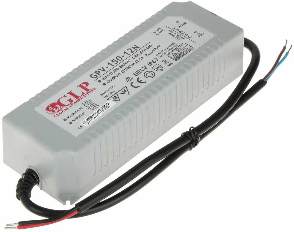 TST 150W LED maitinimo šaltinis GPV 12V IP67