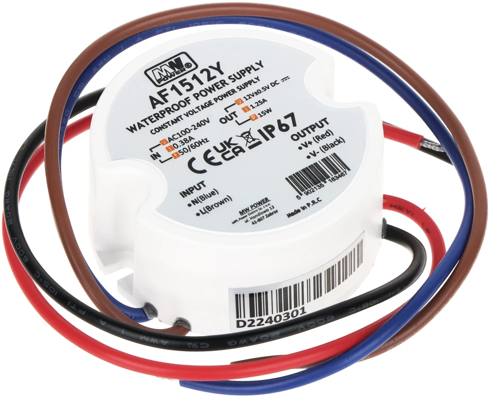 Mpl Power IMPULSINIS MAITINTUVAS 12V/1.25A-TP-V2 MW POWER
