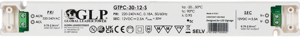 Mpl Power Maitinimo šaltinis GLP GTPC-30-12-S 12V 2.5A 30W