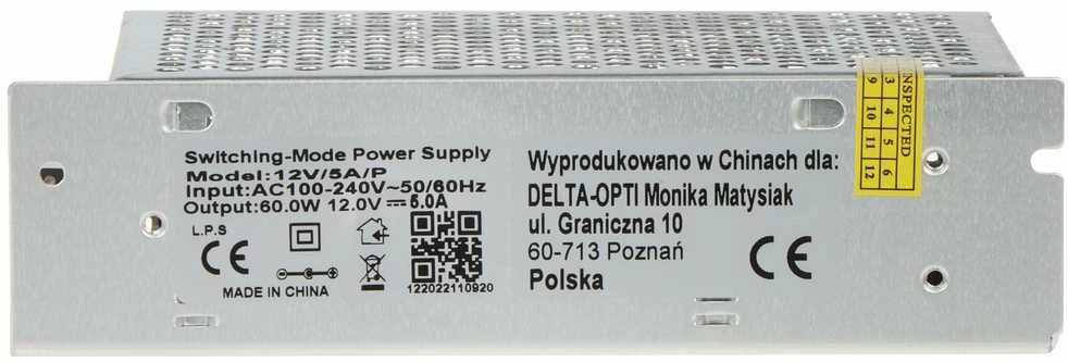 TST IMPULSINIS MAITINTUVAS 12V/5A/P