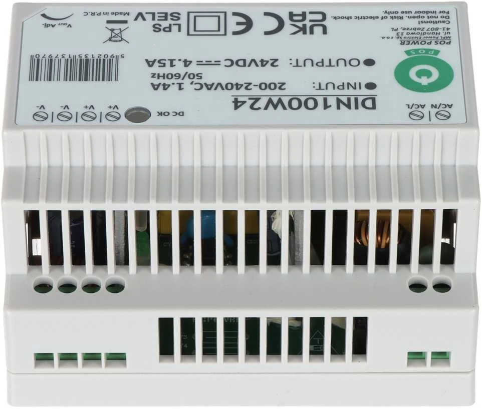 Mojeledy Oem Maitinimo šaltinis DIN100W24 montuojamas ant DIN bėgelio 24V 4.15A 100W