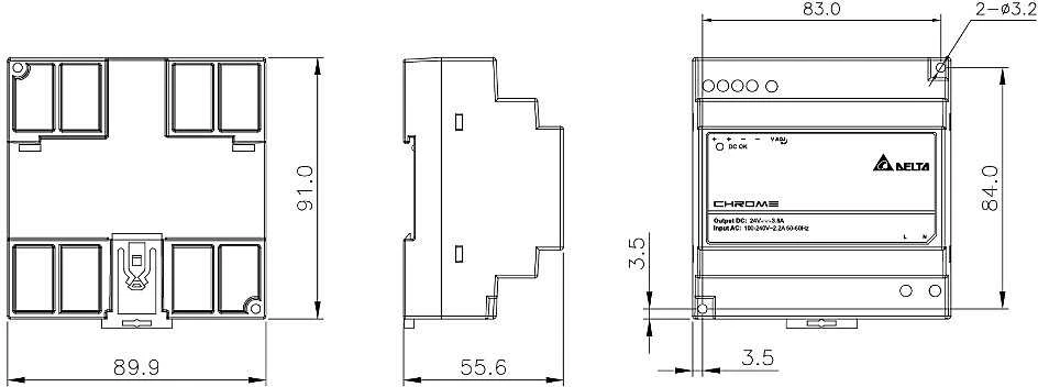 Delta Electronics IMPULSINIS MAITINTUVAS DRC-24V100W-1AZ